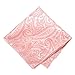 TieMart Coral Clara Paisley Pocket Square