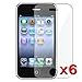 6 PCS Clear Screen Protector Film Covers For Apple iPhone 3G 3GS
