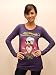 ED HARDY SKULL N LOVE PURPLE PLATINUM TEE