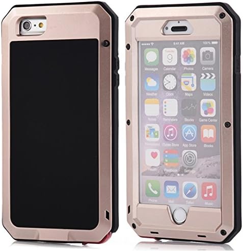 Iphone 6 Plus Aluminum Metal Protective Wireless Life Style(TM) Aluminum Metal Skin Armor Cases With Gorilla Glass for Iphone 6 Plus(5.5 Inch) (Gold)