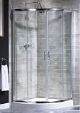 Aqualux Shine Quadrant 6mm 900 X 900mm Shower Enclosure (Silver)
