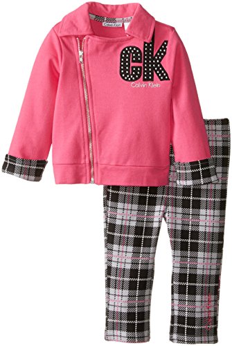 Calvin Klein Baby Girls' Pink Jacket with Plaided Pants