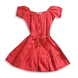 Wild Mango - Girls Cheesecloth Dress, Coral