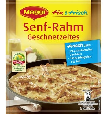 Maggi fix & fresh Creamy Mustard Ragout (Senf-Rahm Geschnetzeltes) (Pack of 4)