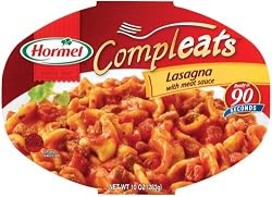 Hormel Compleats Lasagna with Meat Sauce, 10-Ounce Microwavable Bowls, 6 Count