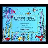 Angel Fish Design - Hand Painted - Frame - 8 inch X 10 inch - Rectangle Photo Opening by 