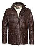 H.E. Homini Emerito Men's Three Quarter Leather Jacket