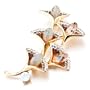 Leaf Japanese Banana White Swarovski Crystal Brooches And Pins