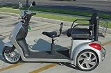 2 Passenger Electric Motorized Scooter or Moped Tricycle 500 watt Pedi-cab - Rickshaw style Tandem Motorized Bike No License Required 16+ 40 Mile Range between charges 15+MPH Street Legal