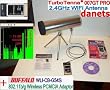 WARDRIVING PACKAGE (12dBi TurboTenna Antenna WiFi + Buffalo PCMCIC Card WiFi 54/125MHz G54S + 6ft. RF Cable)