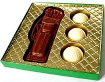 Solid Milk & White Chocolate Candy Gift Boxed Sports Golf Clubs Bag & Balls For Adults & Children