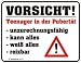 Garten & Freizeit : Shirt Zauber Fun Schild - Vorsicht Teenager in der Pubertät