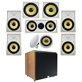 7.2 HD In-Wall Speaker System (HD-728) w/15" Powered HD Sub HDSUB15M Acoustic Audio
