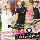 女度upパート3♪花柄がかわいいゴルフウェアsetアップgfCPL-27|E