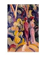 Especial Arte Lienzo Coppie in foresta - Macke August Multicolor