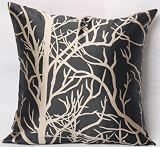 Decorative Modern Black Throw Pillow Cover