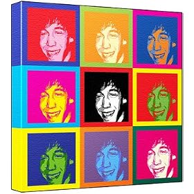 Creagen Dow - Pop Art Print (3-Tone; Andy Warhol's Che Guevara Style) 30 x 30 x 2 cm Medium Square Deep Box Canvas