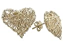 Gold Strand Heart-Shaped Earrings, 14k Gold