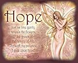 Ceramic Sensations Tile - HOPE by Lisa Steinke - Inspirational Fantasy Fairy Art Ceramic Tile