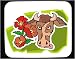 Decorated Mouse Pad with flower, background, tongue, cow, animal