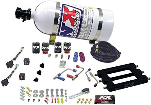 Nitrous Express 66575-15 Dominator 50-300 HP/100-500 HP Dual Stage Shark ProPower Alcohol Plate System with 15 lbs. Bottle