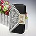 ABC Black Fashion Girl Woman Fresh Sweet Cute Flip Wallet Leather Case Cover for Samsung Galaxy Note 2 N7100 (11)