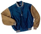 Sueded Leather Letterman Jacket