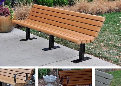 Jayhawk PB 4GRABFJAM Jameson Bench with Black Frame, Gray - 4 ft.