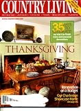 Country Living November 2002 Renovation on a Budget, 35 Ways to Celebrate Thanksgiving, Charleston Showcase Home, Putnam County New York Farmhouse, New York's Monkey Hill, Cranberry Glass, Hybrid Cars