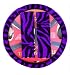 Animal Print Steering Wheel Cover and Shoulder Belt Pad - Zebra Purple