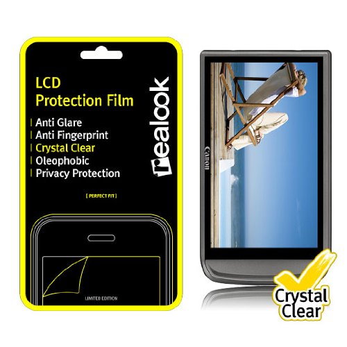 REALOOK Canon PowerShot SD3500 IS (IXUS 210) Screen Protector, Crystal Clear 2-PK
