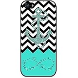 Generic S9Q Anchor Chevron Retro Vintage Tribal Nebula Pattern Hard Case Cover Back Skin Protector For Apple iPhone 4 4S Style C Blue