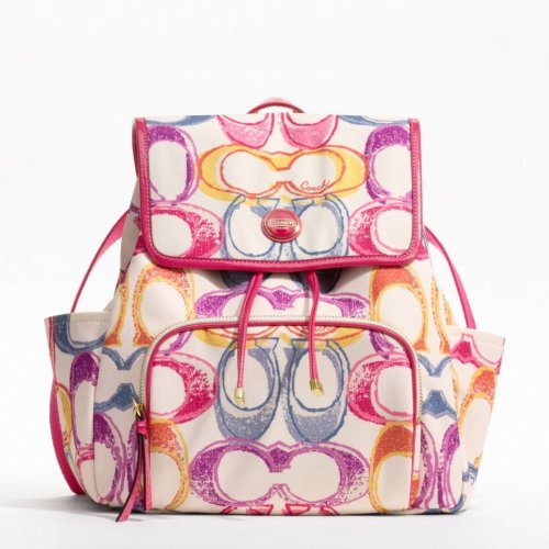 coach multicolor backpack