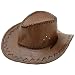 Brown Leather Cowboy Hat