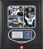 Mounted Memories Jimmie Johnson Framed Photo W/ Audio Broadcast & Piece Of Track Each