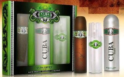 Parfum de France Cuba Green men/homme, Geschenkset, Eau de Toilette 100 ml, Deo 200 ml, Aftershave 100 ml