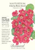 Heirloom Nasturtium Cherry Rose Jewel Seeds 25 Seeds