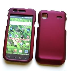 Samsung Vibrant T959 / Galaxy S Rubberized Snap On Protector Hard Case, Rose Pink