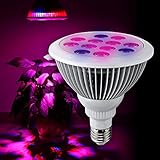 Pushingbest 12W LED植物育成ライト 電球ledの成長 E27水耕栽培ランプ ハイパワー3色 LED 使用 小型スポットライト 室内栽培 電照菊 ミラクルHydroponics温室オー