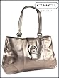 Authentic Coach Soho Leather East West Tote Handbag 18751 Bronze