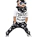 FEITONG 1Set Infant Toddler Baby Boy's Letter Print T-shirt Tops+ Pants (12 Months)