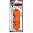NHL Franklin Sports High Density Street Hockey Ball (Orange, 3-Pack)
