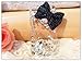 niceeshop(TM) Clear Luxury Bling 3D Black Bow Crystal Diamond Rhinestone Case Cover For iPhone 5 5S +Screen Protector