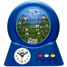 R�veil Scout - 280002013 - Enfant Gar�on - Quartz Analogique - Football - Alarme + musique - Bleu
