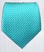 100% Silk Woven Turquoise Pindot Tie