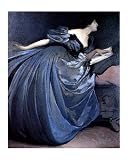 Althea Reading in Blue Dress Art Poster Print by John White Alexander, 16x20
