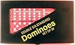 Double Six Standard Dominoes Set of 28-Black Case with Red Tiles