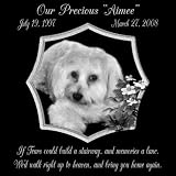 12 x 12 Lazer Gifts Personalized If Tears Could Build A Stairway Black Granite Pet Memorial Marker Style Aimee