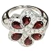 Sterling Silver Garnet Gemstone Ring (rng309)