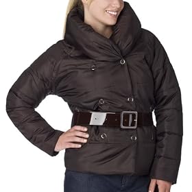 Mossimo® Black Plus Hip Length Puffer- Brown
